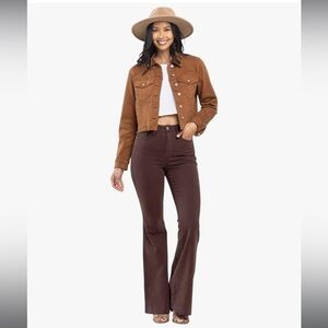 Judy Blue Country Chic Espresso Chocolate Hued High-Waist Flare Jeans 88803 18w
